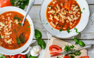 Pasta soup cutting board knife - postimpressionism free wallpaper