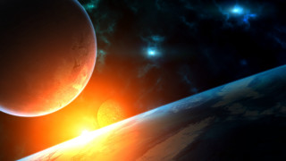 Distant planet space light star - a distant star in the background free wallpaper