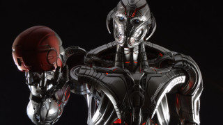 Robot helmet dark red light - a helmet free wallpaper for desktop