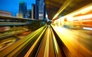 Train city night futurism motionblur - futurism free wallpaper