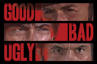 Three men facial expressions good - bad free wallpaper