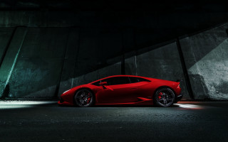 Red sports car dark tunnel 2 - a dark tunnel free wallpaper