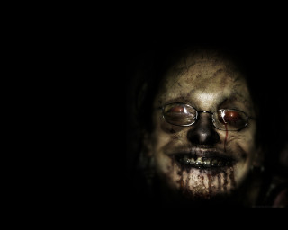 Creepy man glasses blood face - the dark of night free wallpaper