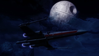 Death star fighter jet moon - scene free wallpaper for desktop