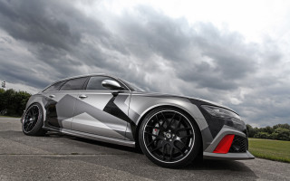 Silver car black red design - a road under a cloudy sky free wallpaper