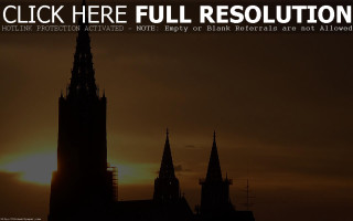 Church sunset click here full - the sun setting behind free wallpaper