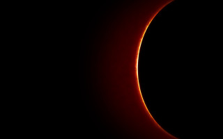 Red eclipse black sky red - dan frazier free wallpaper for desktop
