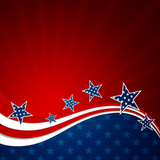 Patriotic background stars red wave - free aesthetic wallpaper for tablet