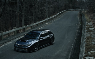 Car night woods road fullmoon - a full moon in the sky above free wallpaper for desktop