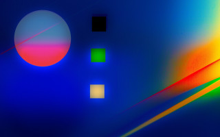 Multicolored sun circle line abstract - smaller free wallpaper for desktop