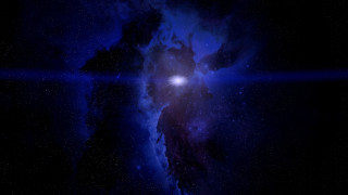 Space blue star bright light - the center of the image free wallpaper for desktop