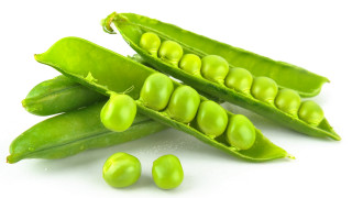 Peas green pods white surface - the top of them free wallpaper