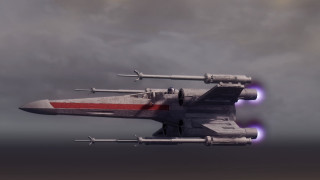 Star wars fighter jet cloudy - 8 k concept art free wallpaper