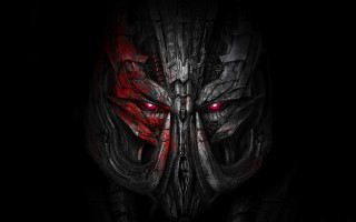 Demonic mask red eyes glowing - eye free wallpaper for desktop