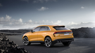 Yellow car mountains hills cloudy - a yellow car free wallpaper