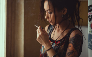 Anka zhuravleva smoking room window - a woman smoking free wallpaper for desktop
