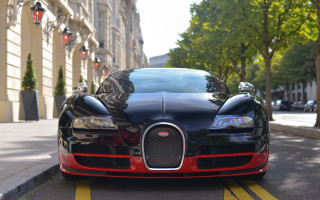 Black red bugatti tiltshift luxury - the side of the road next free wallpaper