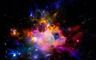 Colorful space stars dust dark 2 - star and dust free wallpaper for desktop