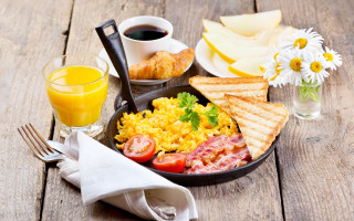Food toast eggs tomatoes ham - tomato free wallpaper