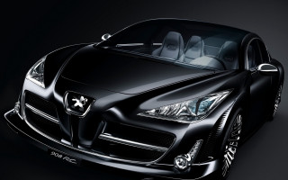 Black shiny sports car hood - this image free wallpaper for desktop