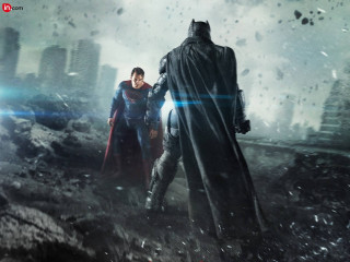 Batman scene city clouds poster - free gaming wallpaper for desktop