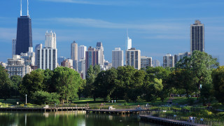 Arlington lindenmuth cityscape park lake - free city wallpaper for desktop