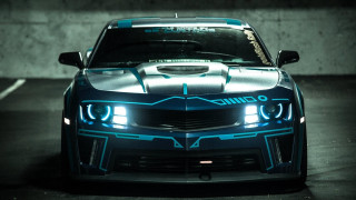 Hologram car blue hood parking - a blue stripe free wallpaper for desktop