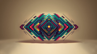 Colorful abstract geometric light shining - surreal design free wallpaper for desktop