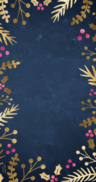 Blue background gold pink flowers - pink flower and leaves free wallpaper