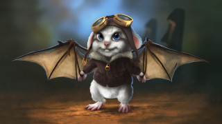 Mouse hat goggles bat wings - a mouse free wallpaper for desktop