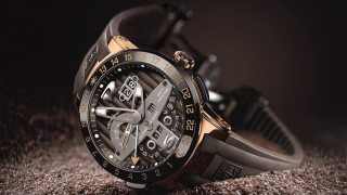 Watch black gold case brown - a watch free wallpaper