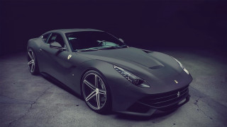 Grey sports car dark room 2 - a grey sports car free wallpaper for desktop