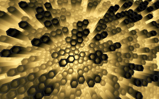 Abstract speakers black yellow honeycomb - shape free wallpaper for desktop
