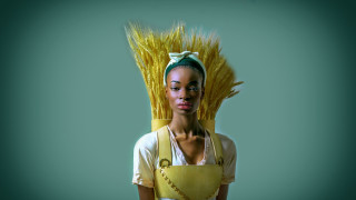Wheat headpiece yellow apron portrait - chinwe chukwuogoroy free wallpaper for desktop