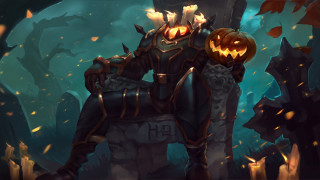 Man pumpkin armor fire sword - his chest free wallpaper