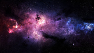 Colorful space stars black hole - a colorful space free wallpaper