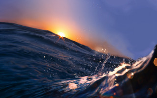 Sunset ocean wave blurry background 2 - eric zener free wallpaper