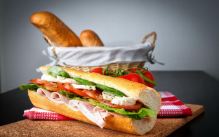 Sandwich meat tomatoes lettuce cheese - and cheese free wallpaper