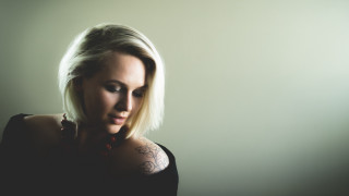 Woman tattoo blonde cellphone darkroom - carey morris free wallpaper for desktop