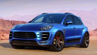 Blue porsche cayenne desert mountains - the desert free wallpaper