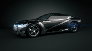 Black sports car bright light - cgstudio free wallpaper