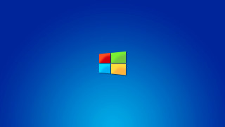 Blue background window red green - square free wallpaper for desktop