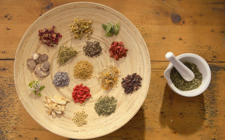Herbs spices table top stock - product photography free wallpaper