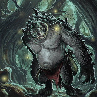 Large creature forest light face - a large head free wallpaper