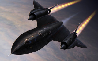 Black jet cloudy sky rockets - cliff childs free wallpaper