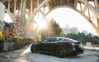 Car bridge sunlight bird urban - ultra wide angle free wallpaper for desktop
