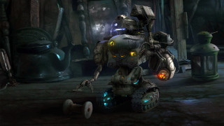 Robot glowing eyes mecha scifi - a large object free wallpaper