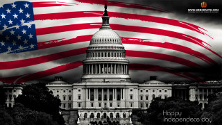 Capitol building flag happy independence - a flag in the background free wallpaper for desktop