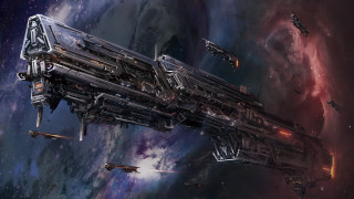 Space station galaxy ships stars - star citizen halo free wallpaper