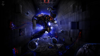 Futuristic cyberpunk biomechanical glowing honeycomb - biomechanical free wallpaper for desktop